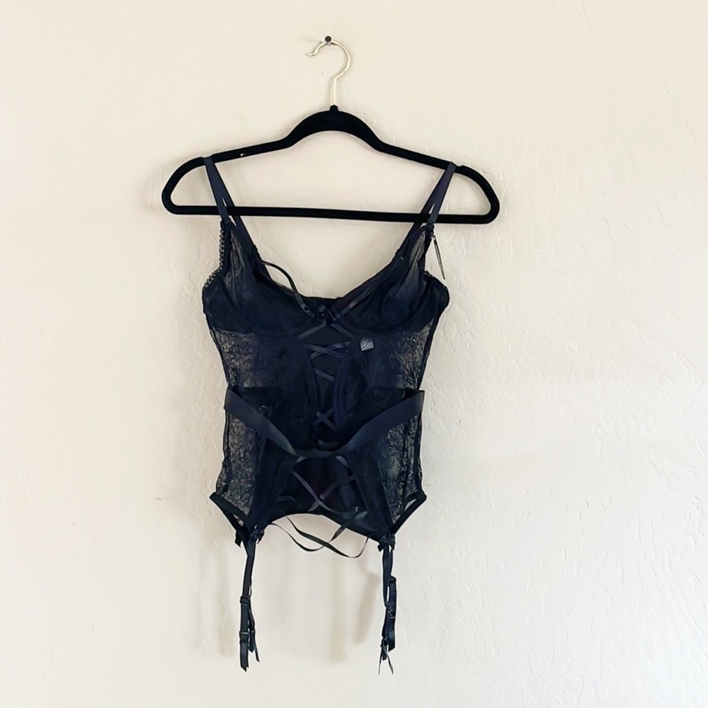 🌿Final Sale 
Adore Me‎ Black Lace Lingerie Piece